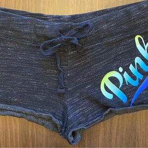 PINK Victoria's Secret Black Heathered Athletic Short Shorts